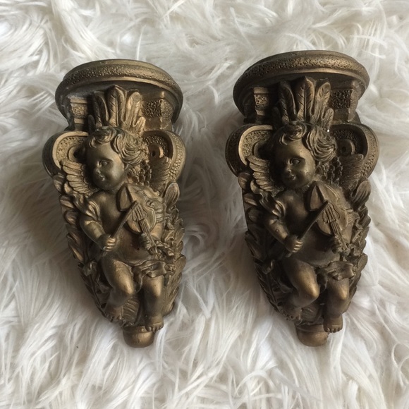 Other - Gold angels wall candle holder Other - Gold angels wall candle holder
